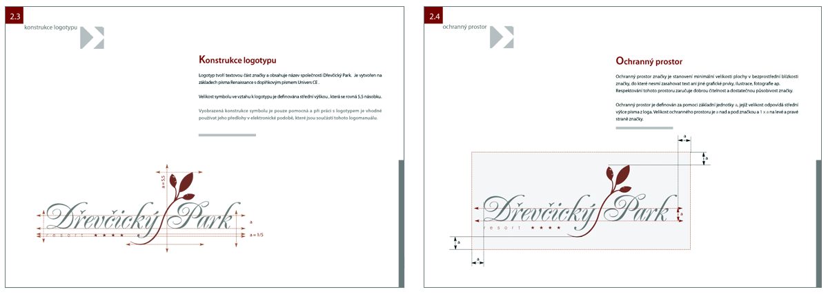 Po výběru schválení loga jsme vytvořili logo manuál definující konstrukci loga, použitá písma, barvy, povolené a zakázané podoby a užití, atd.